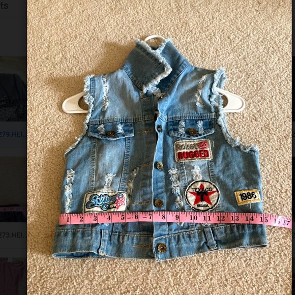 Crop Jean Jacket Ripped - Picture 3 of 5